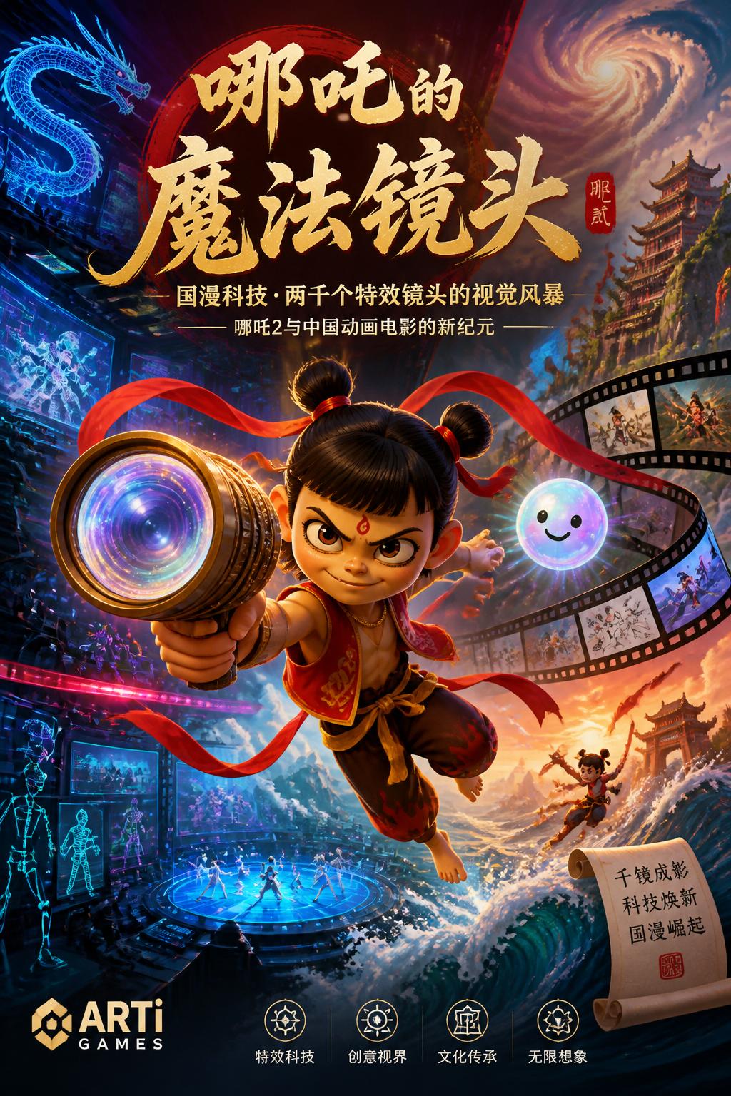(3 words)
    *   *Nezha's Magic Lens* (3 words