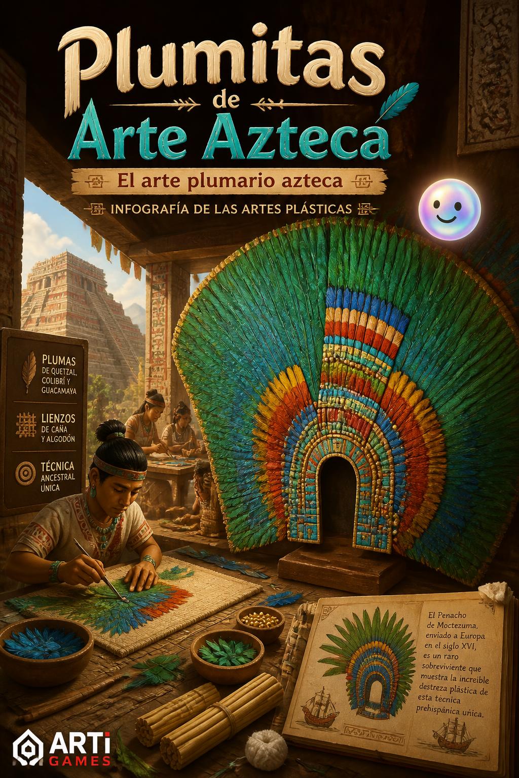 Plumitas de Arte Azteca