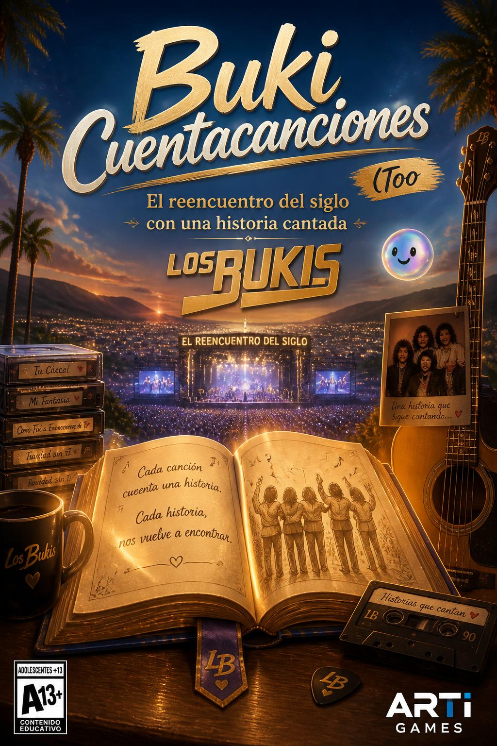 4 words):**
    *   Buki Cuentacanciones (Too