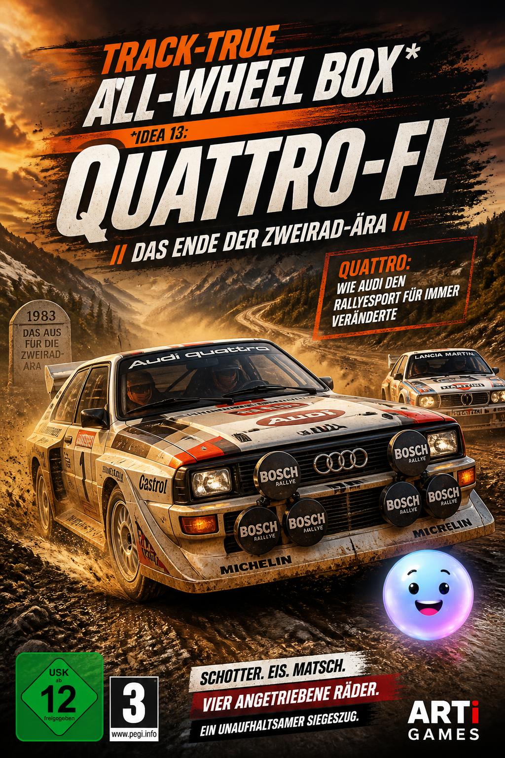 Track-true all-wheel box)*
    *   *Idea 13: Quattro-Fl