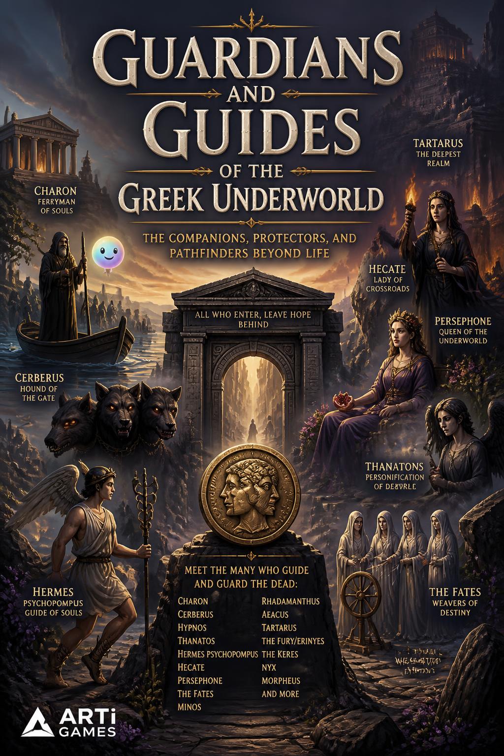 Guardians and guides of the Greek underworld