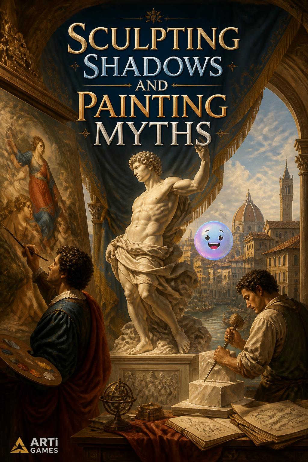 Sculpting shadows and painting myths