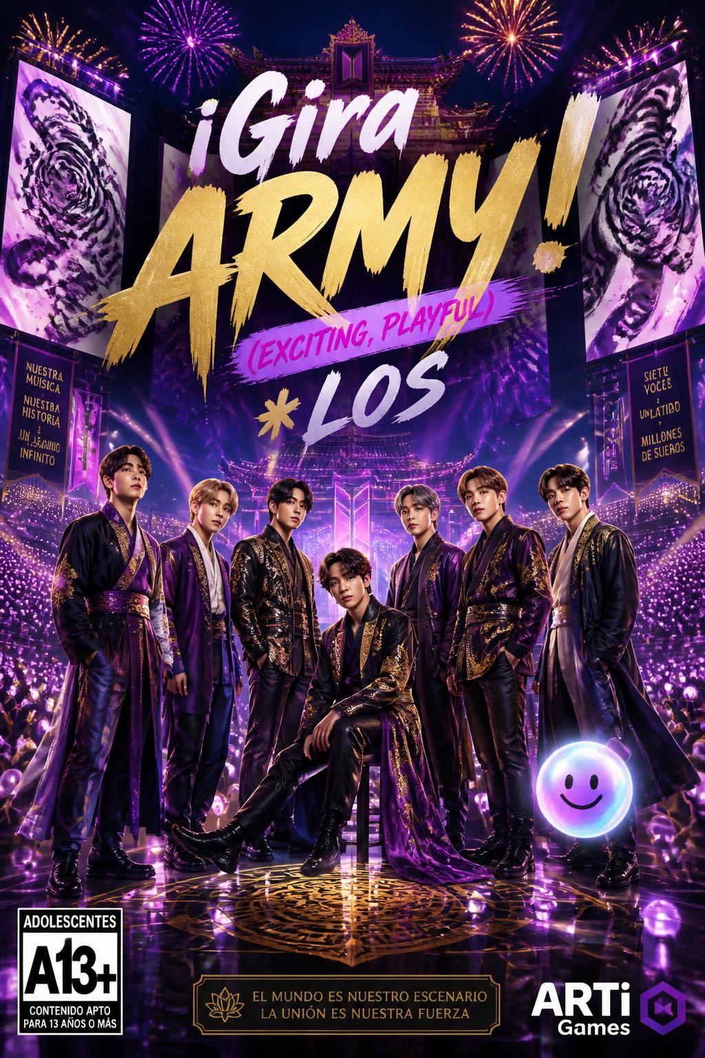 ¡Gira ARMY! (Exciting, playful)
    *   Los