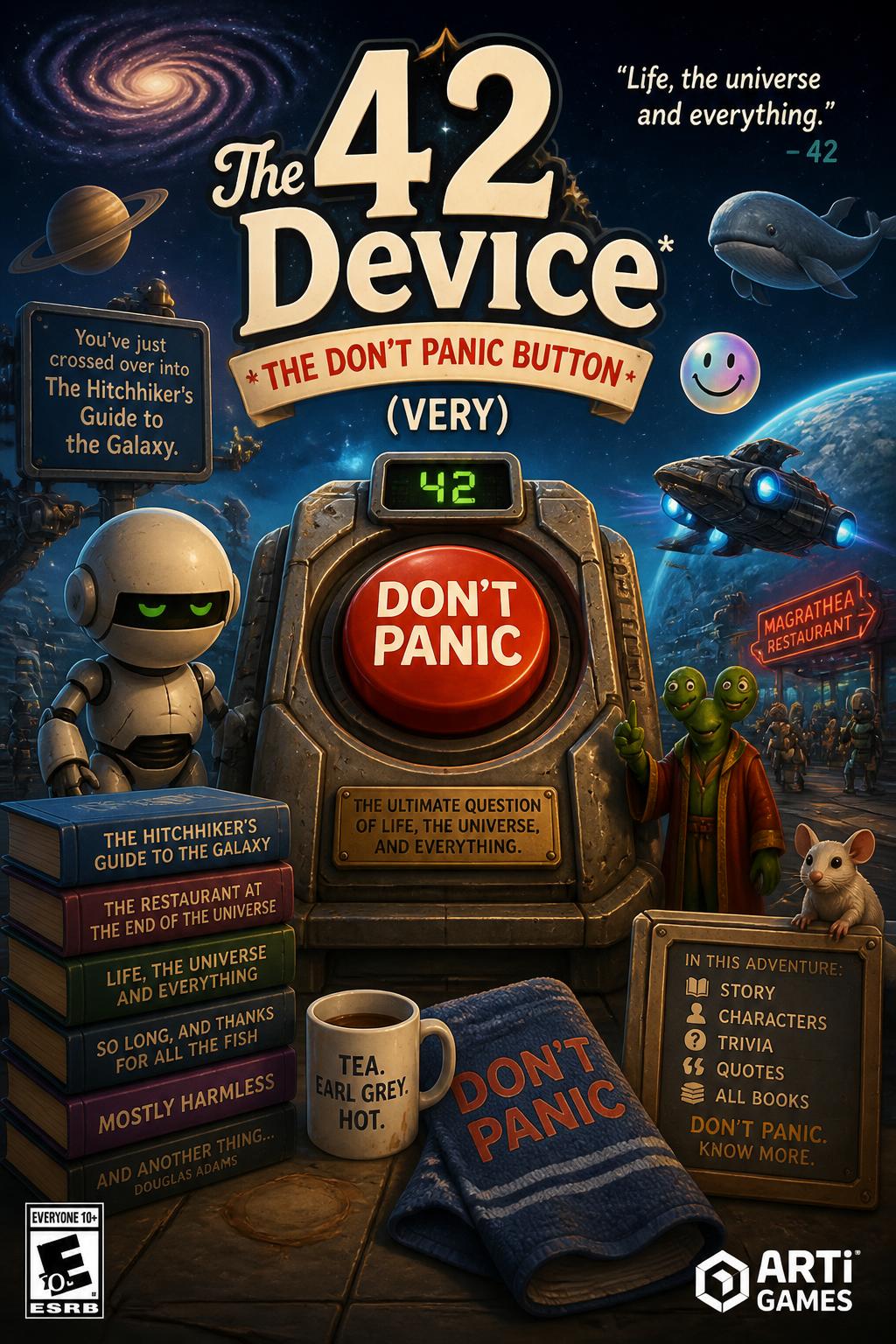 The 42 Device*
    *   *The Don't Panic Button* (Very