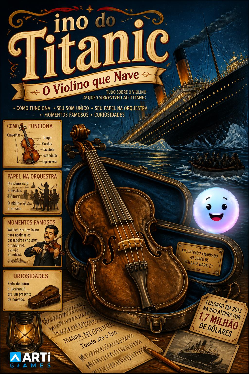ino do Titanic* (4 words).
    *   *O Violino que Nave