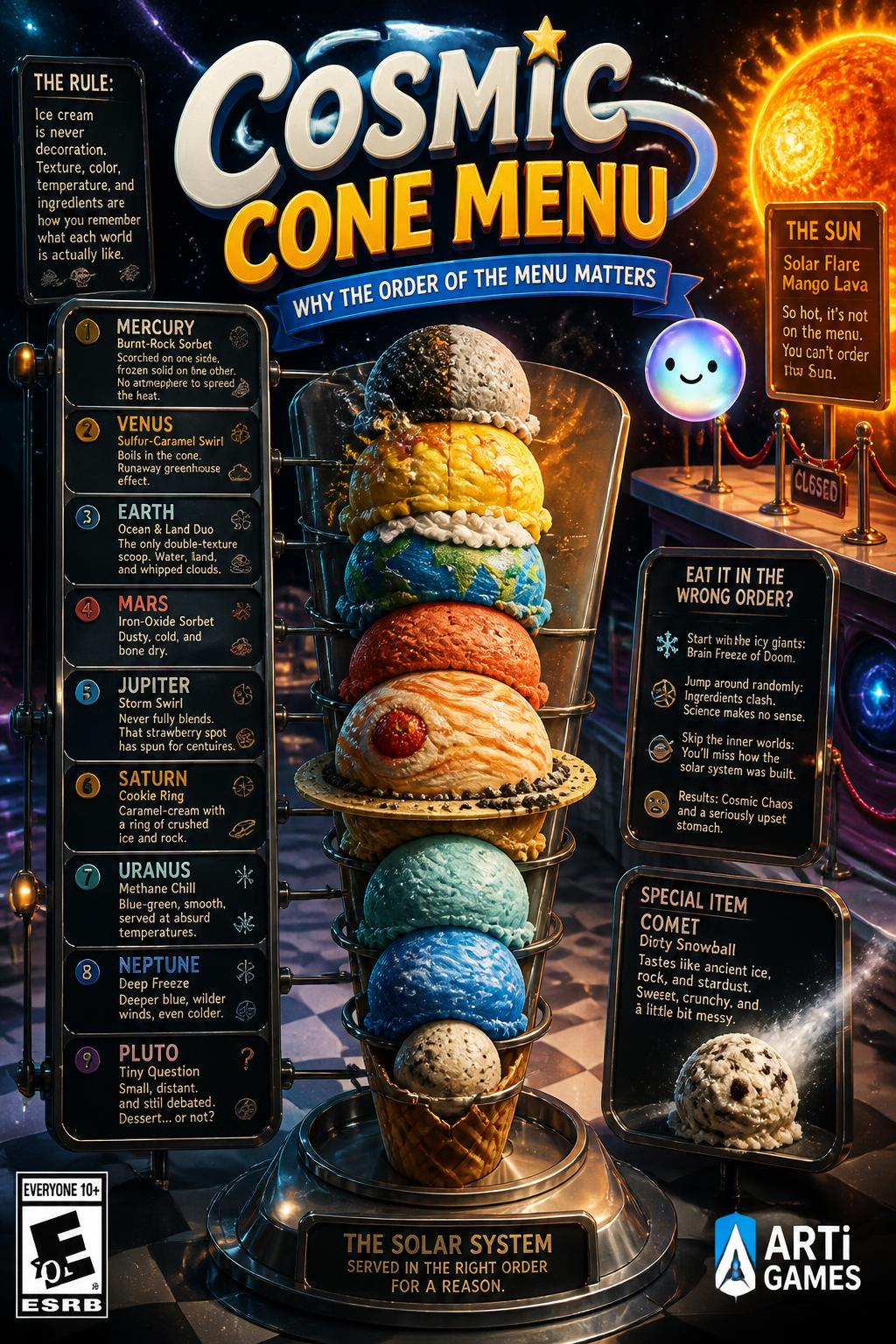 Cosmic Cone Menu