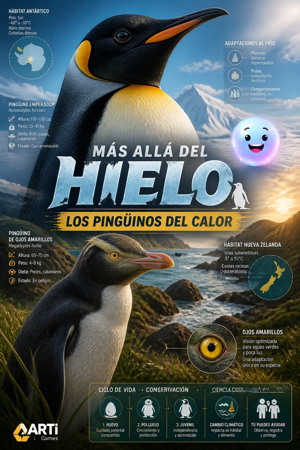 Más allá del hielo: Los pingüinos del calor