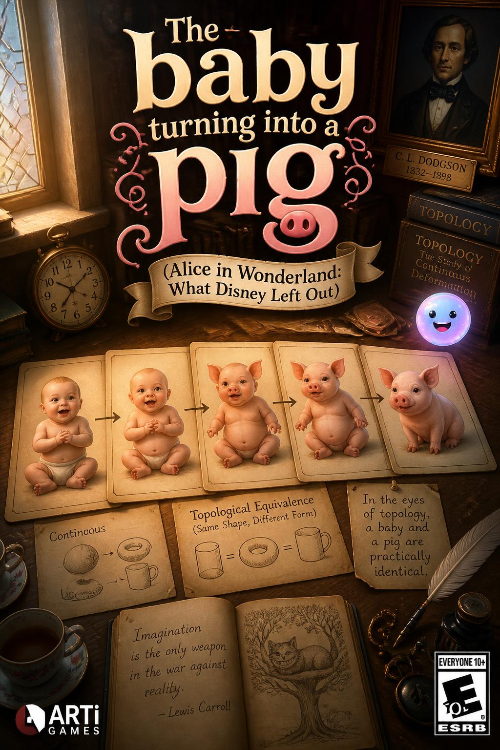 The baby turning into a pig