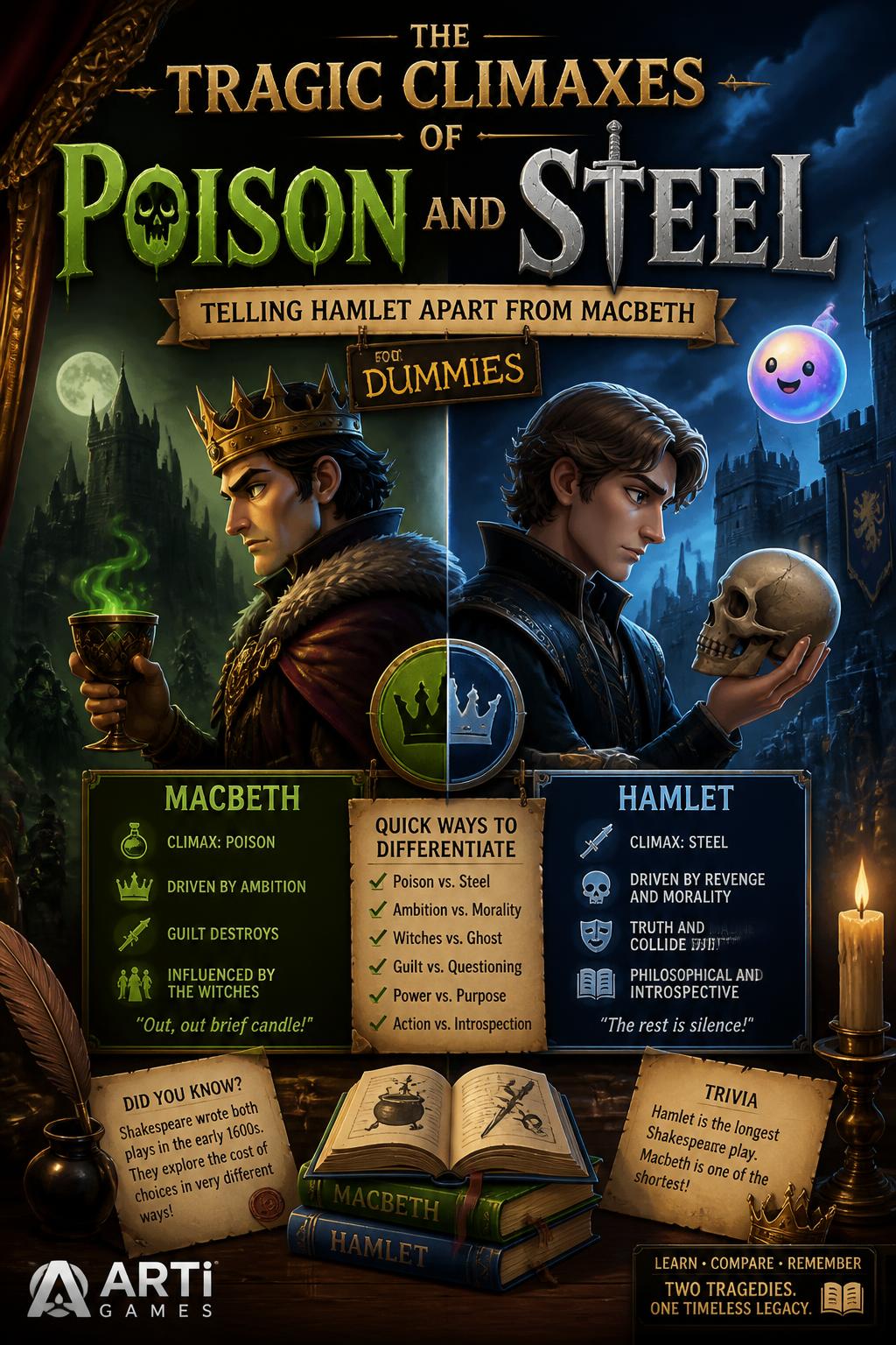 The tragic climaxes of poison and steel