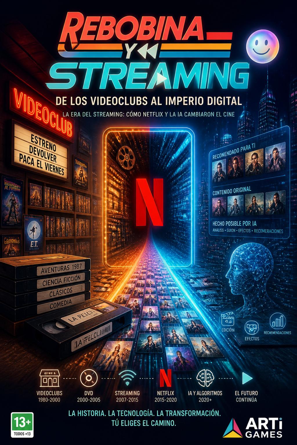 Rebobina y Streaming (3 words) - No, clunky.
*