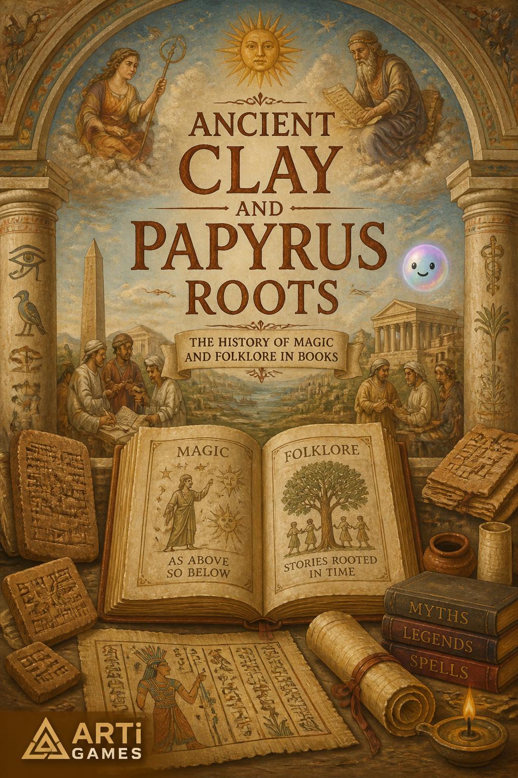 Ancient clay and papyrus roots