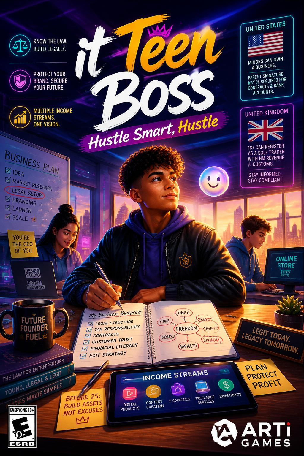 it Teen Boss (3 words).
* Hustle Smart, Hustle