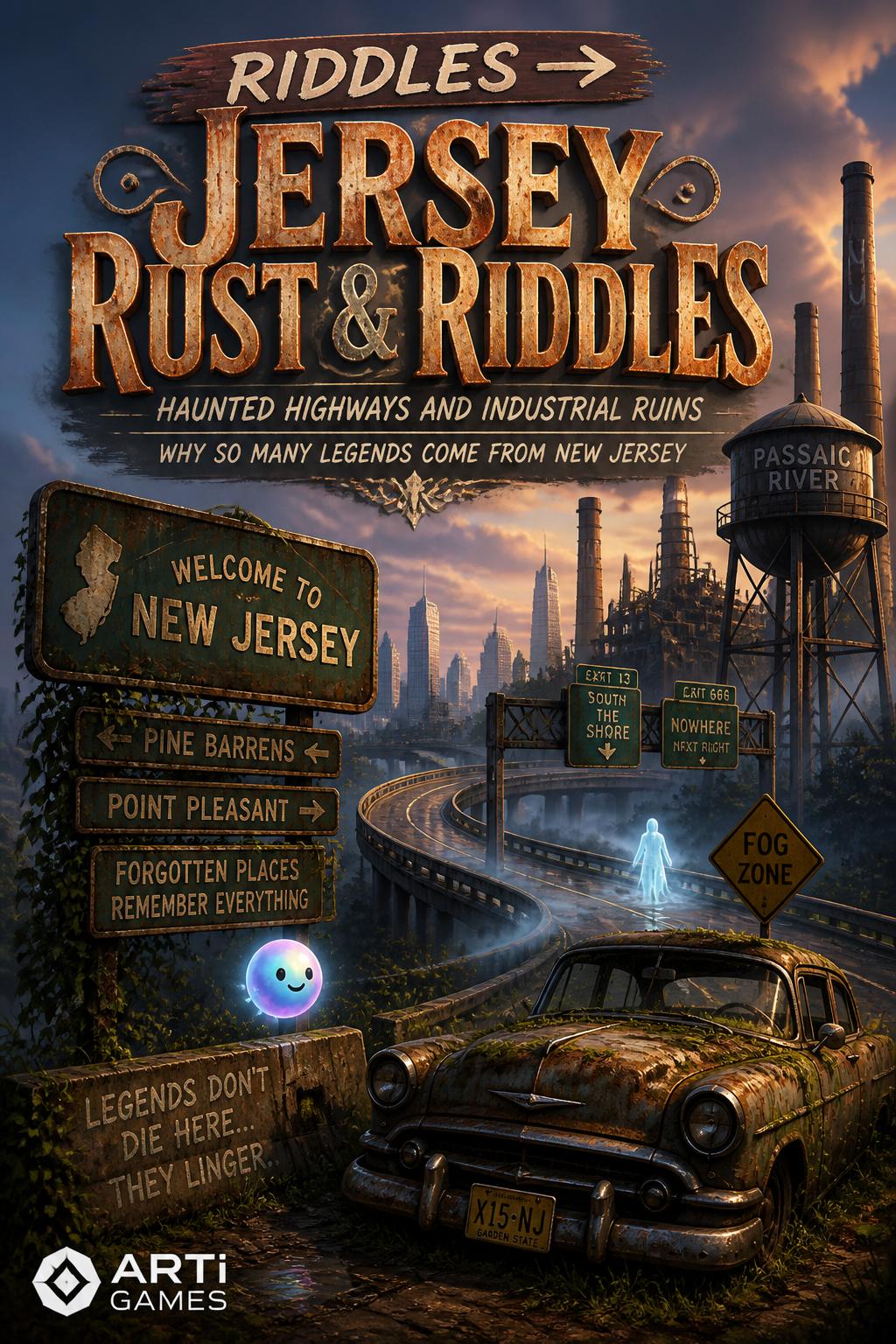 Riddles -> Jersey Rust & Riddles (4 words).
    *   