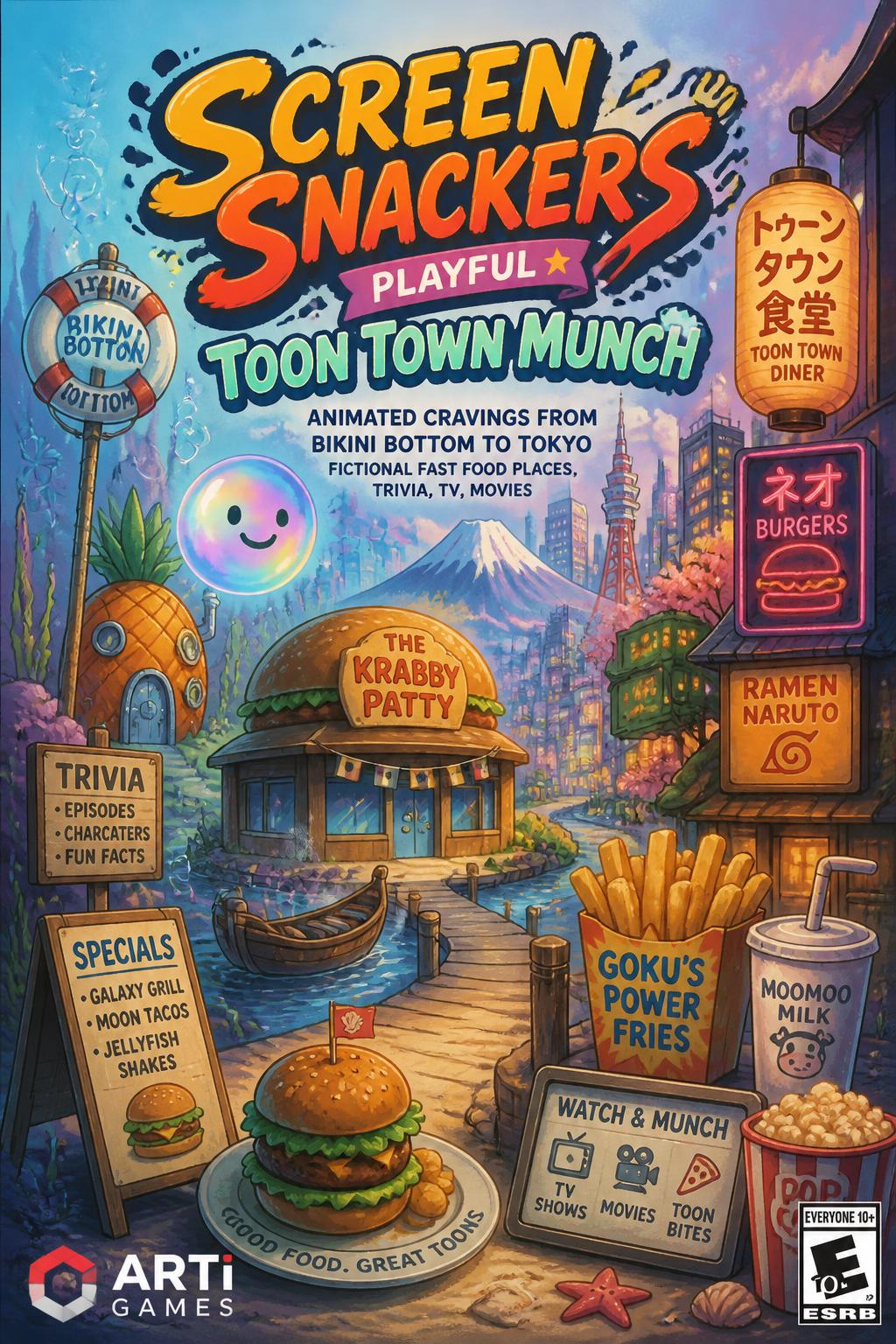Screen Snackers - Playful.
    *   Toon Town Munch