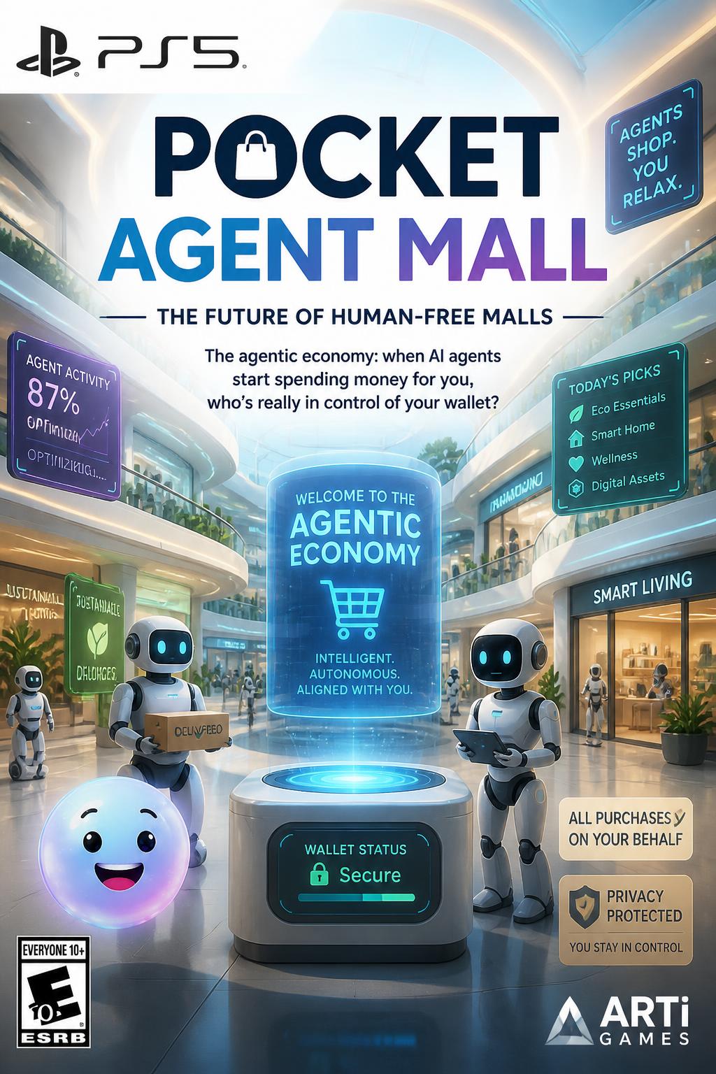 Let's refine "Robo-Shop Hop" or "Pocket Agent Mall" or