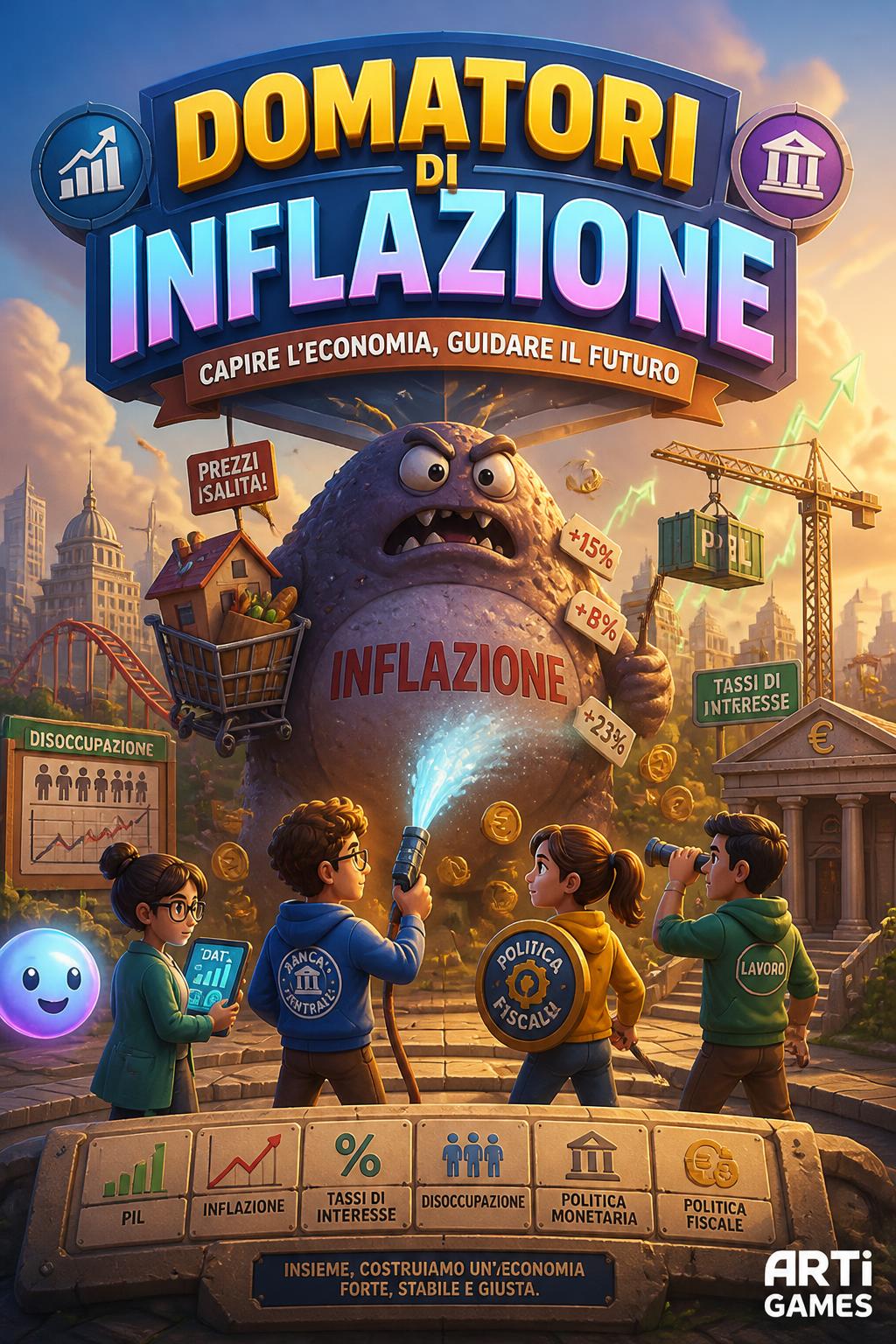 Domatori di Inflazione* (Inflation Tamers) - 3 words.
    *