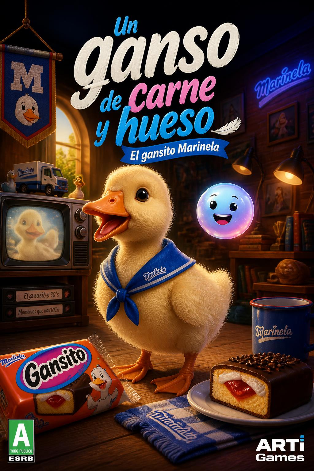 Un ganso de carne y hueso
