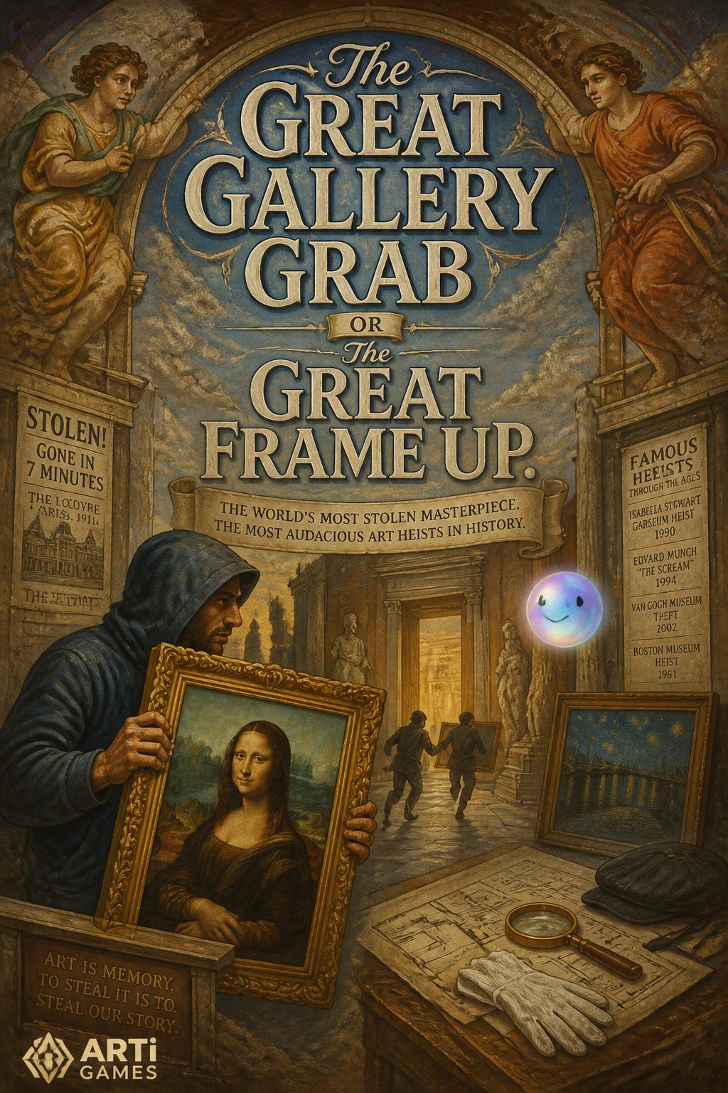 The Great Gallery Grab or The Great Frame Up.
    *   Let's