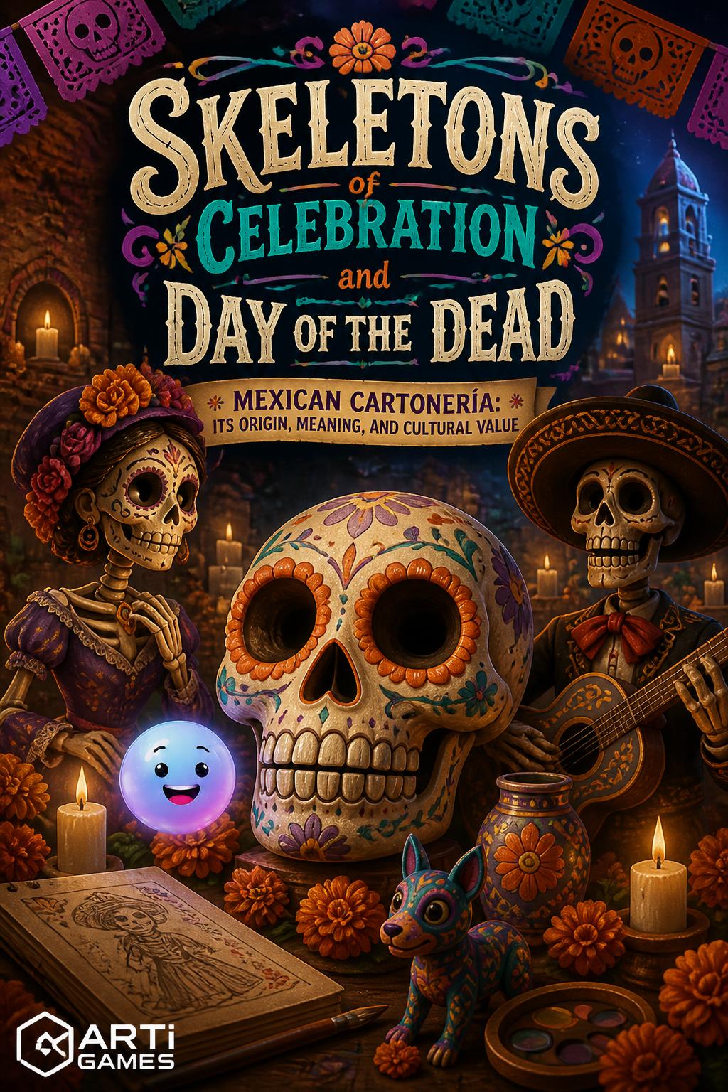 Skeletons of celebration and Day of the Dead