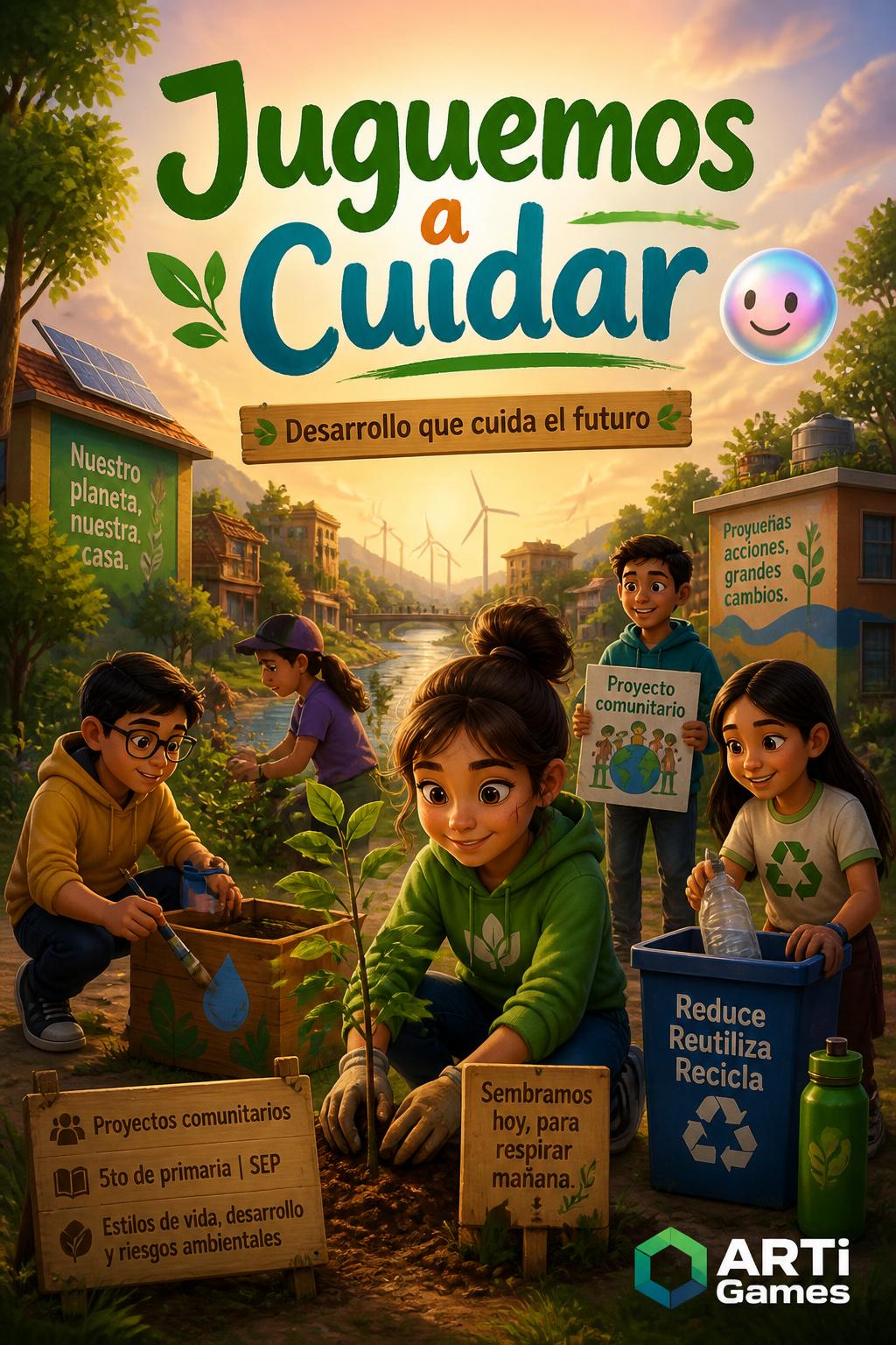 Juguemos a Cuidar (Playful, 3 words)
* *