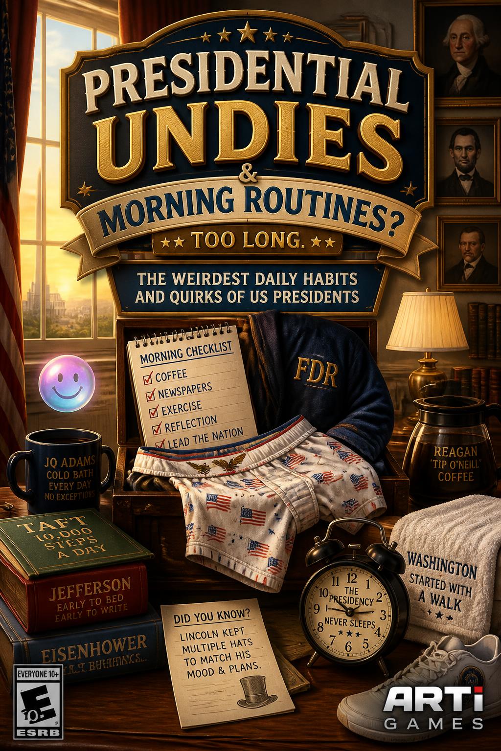 Presidential Undies & Morning Routines? Too long.
    *   *