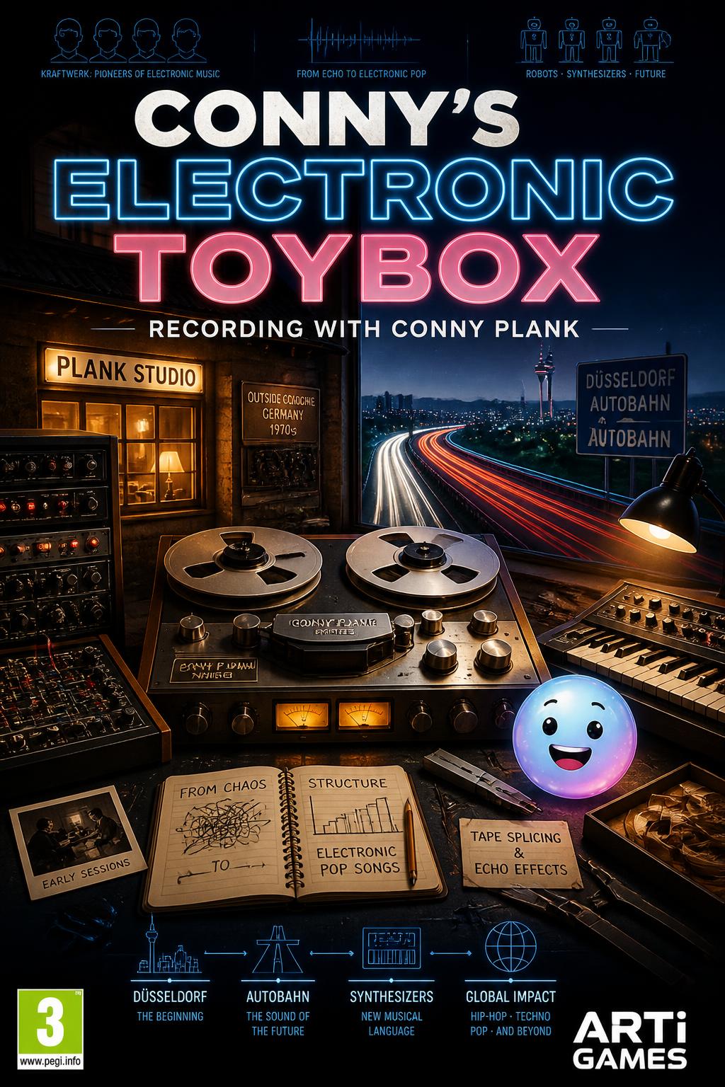 *   *Idea 2:* Conny's Electronic Toybox (3 words)