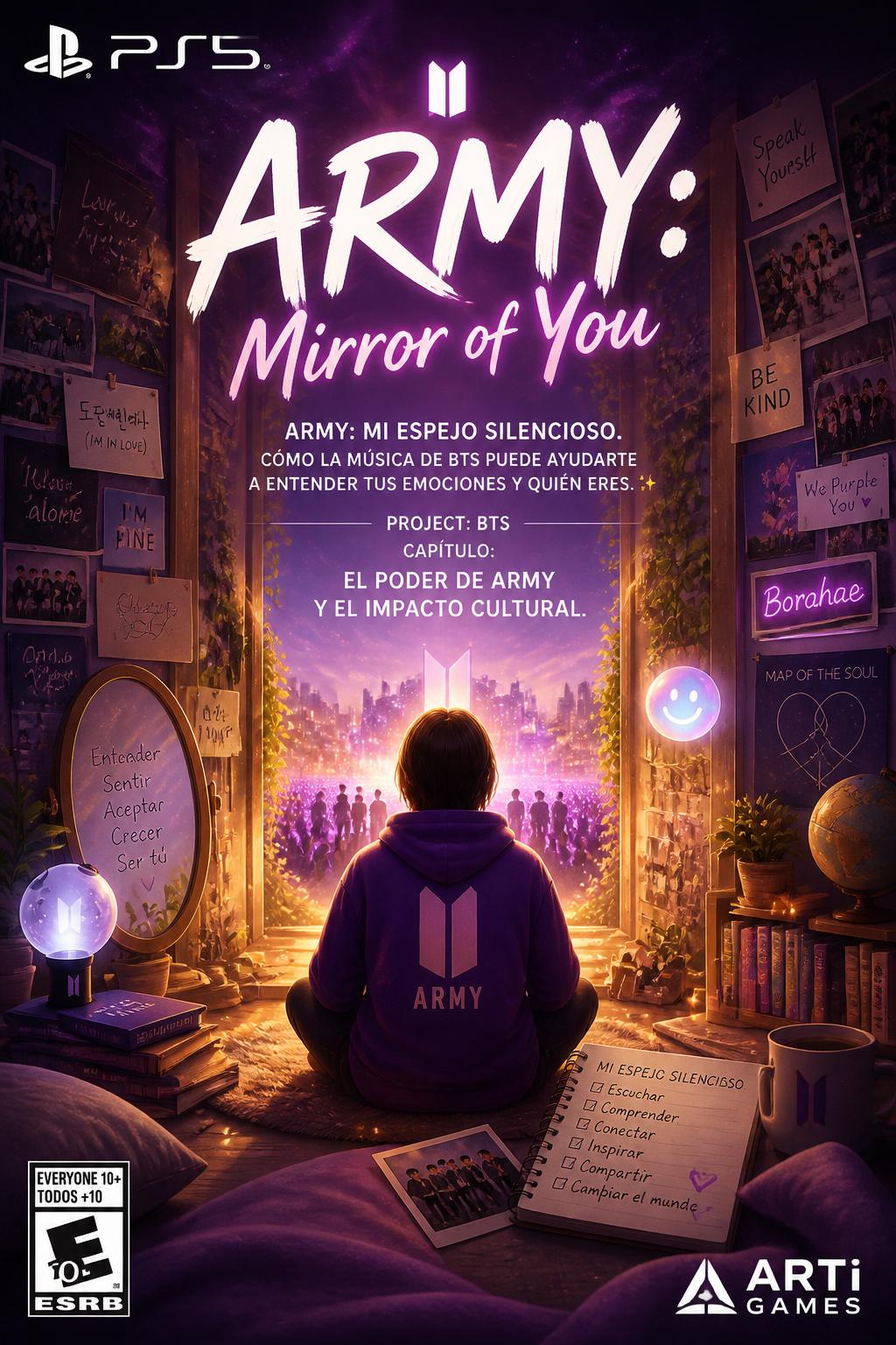 ARMY: Mi espejo silencioso. cómo la música de BTS puede ayudarte a entender tus emociones y quién eres. ✨