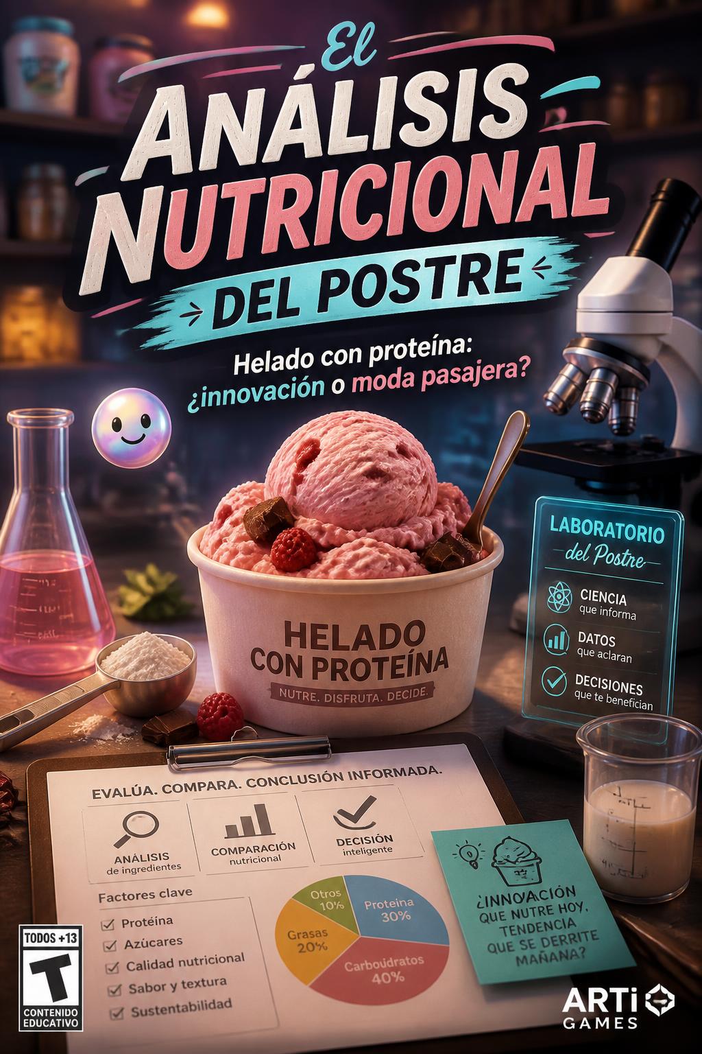 El análisis nutricional del postre