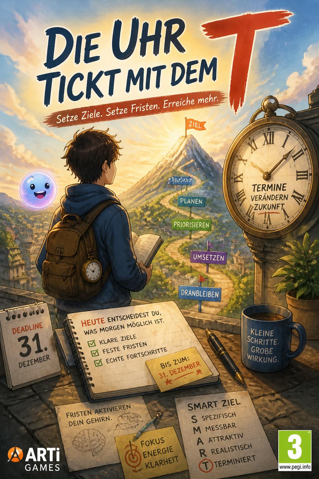 Die Uhr tickt mit dem T