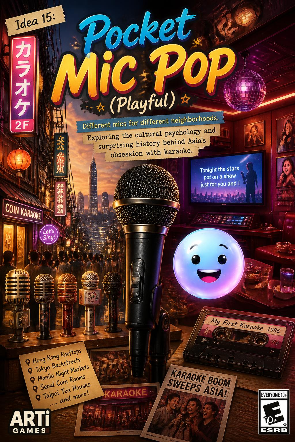 Idea 15:* Pocket Mic Pop (Playful)
    *   *