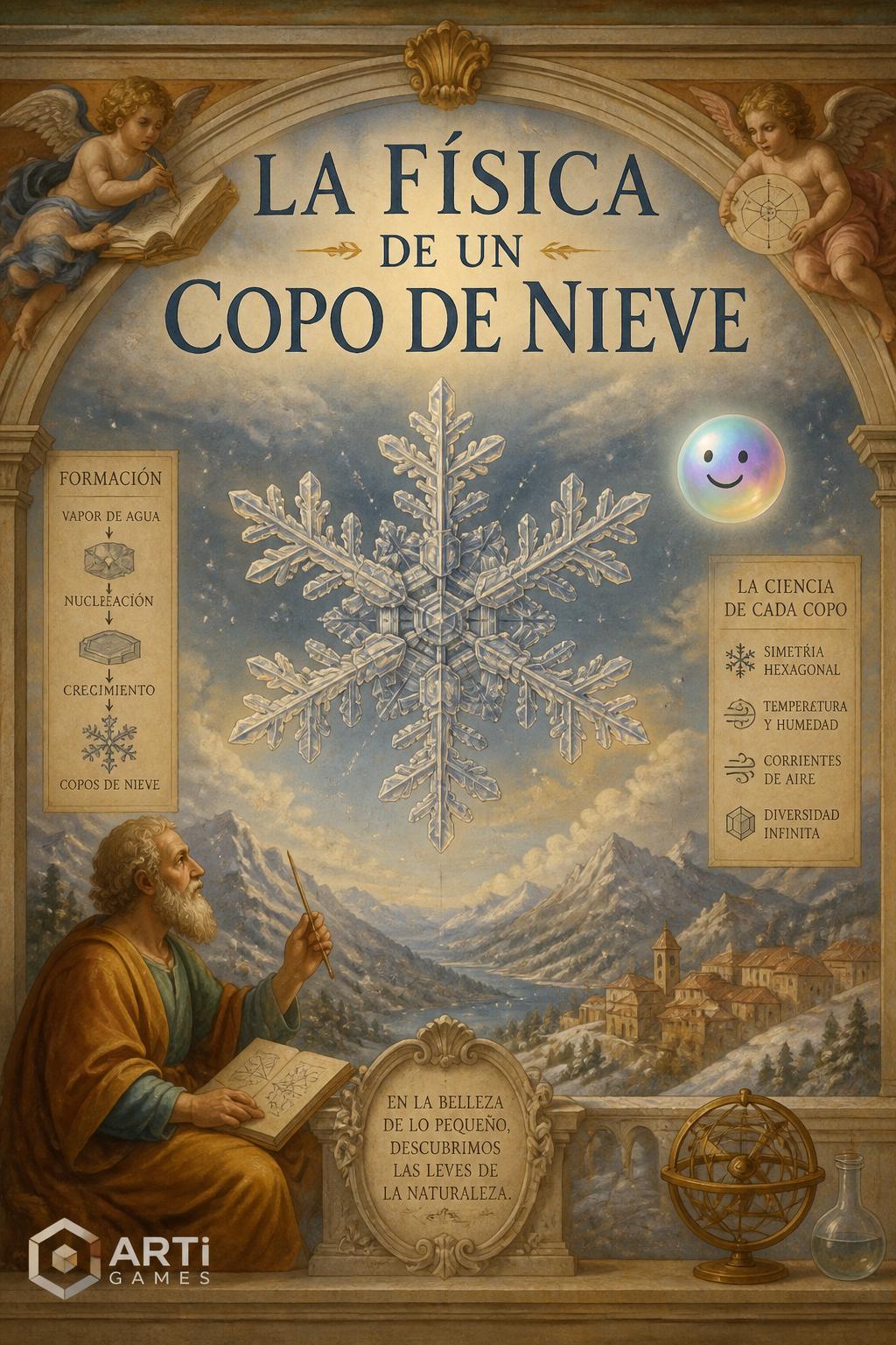 La física de un copo de nieve