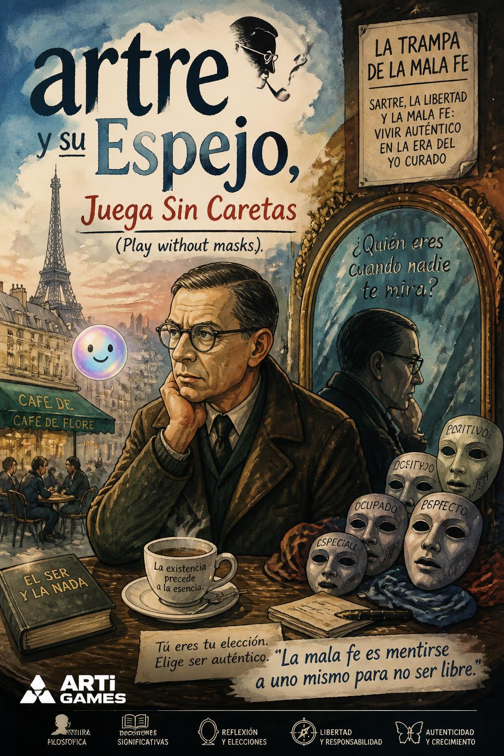 artre y su Espejo, Juega Sin Caretas (Play without masks).
