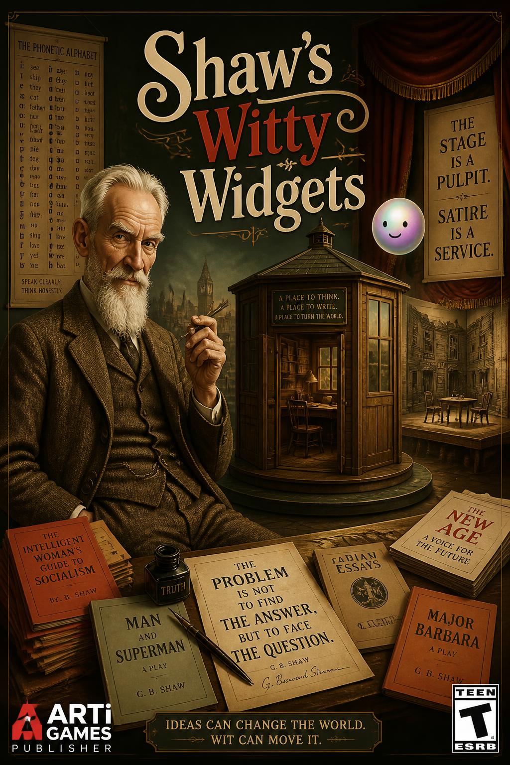 *   *Shaw's Witty Widgets* (3 words) - Very toy-