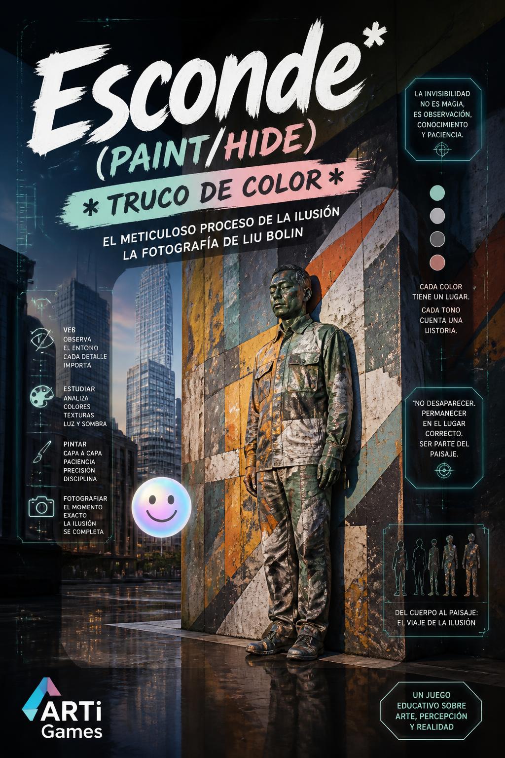Esconde* (Paint/Hide).
    *   *Truco de Color* (Color