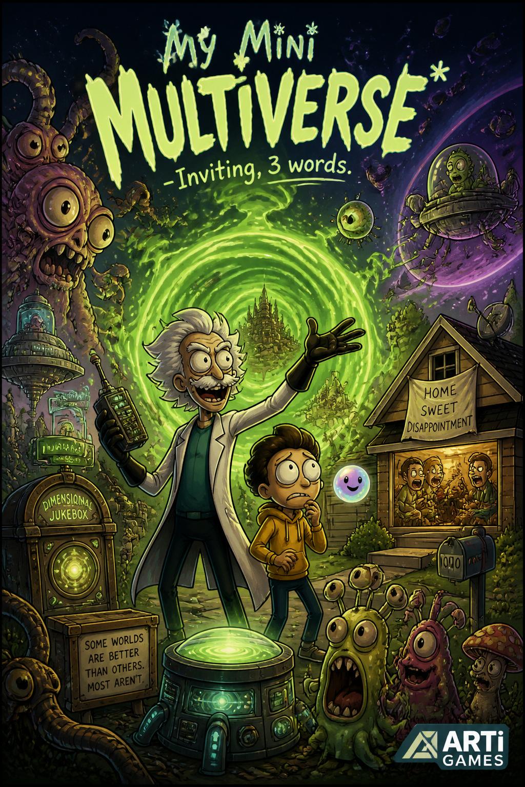 My Mini Multiverse* - Inviting, 3 words.
    *