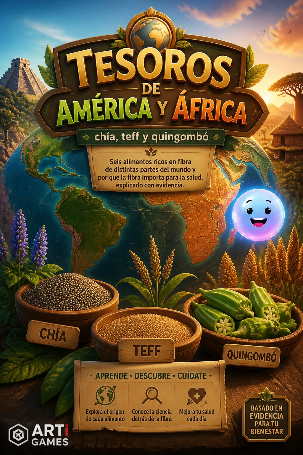 Tesoros de América y África: chía, teff y quingombó