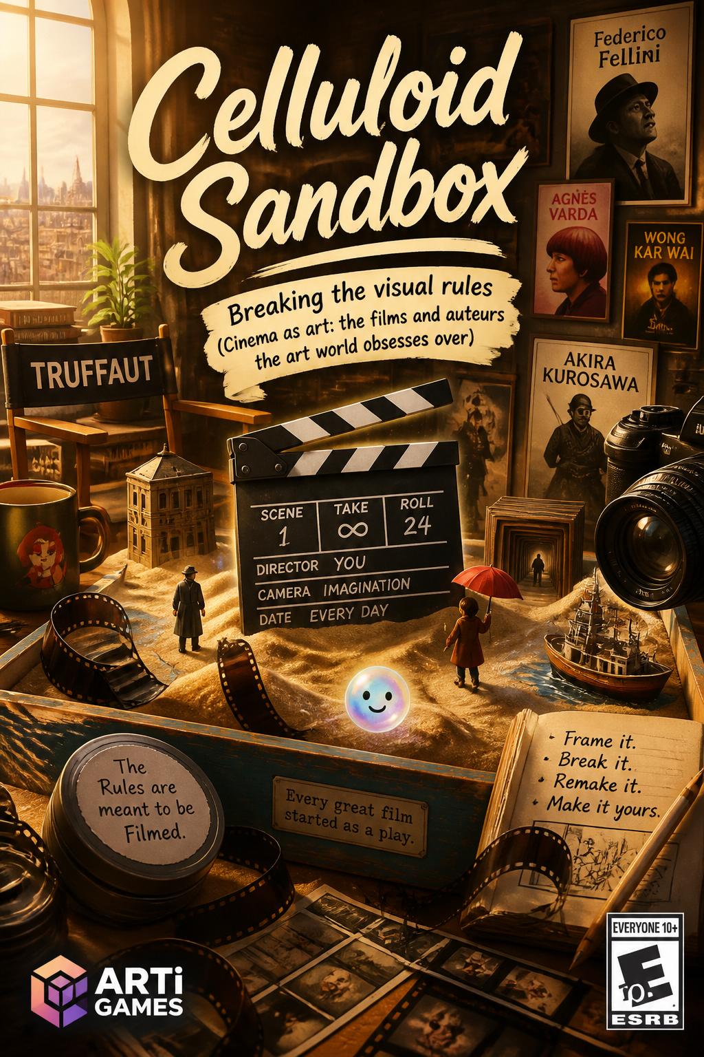 **
    *   Celluloid Sandbox - very inviting, playful. (2
