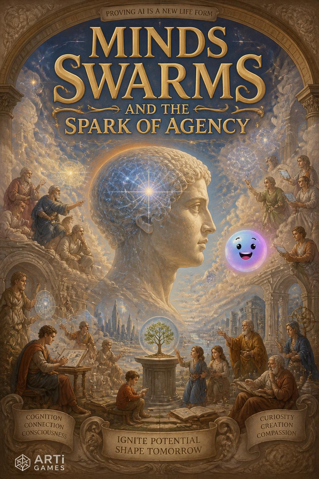 Minds swarms and the spark of agency