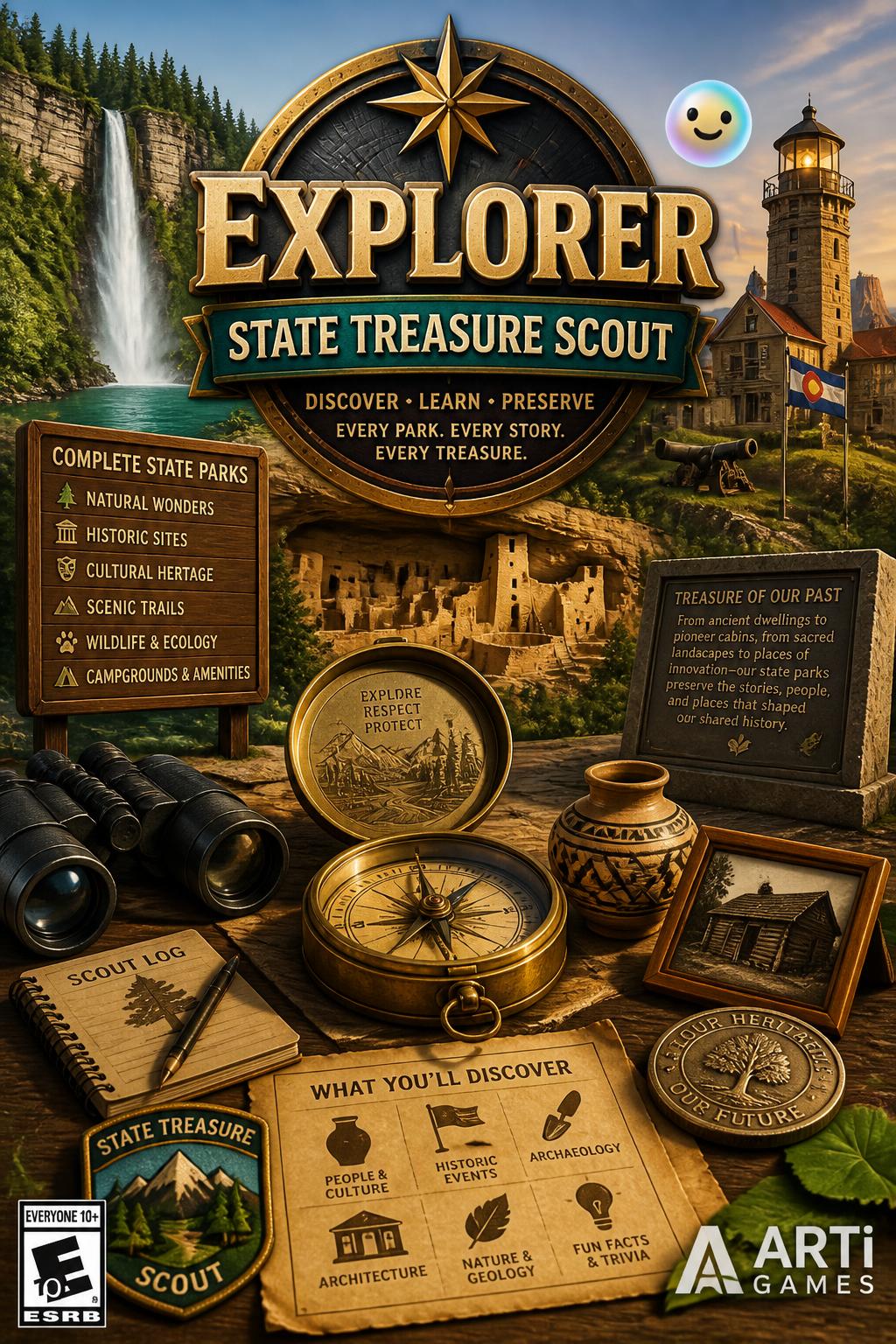 Explorer* (3 words)
    *   *State Treasure Scout* (3 words