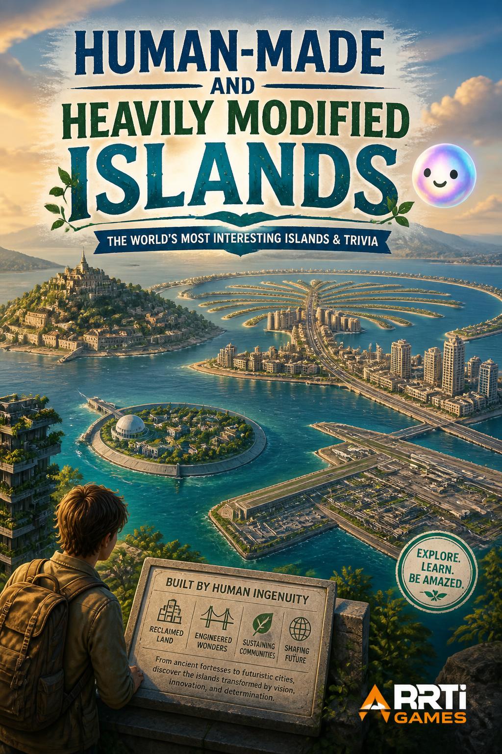 Human-made and heavily modified islands