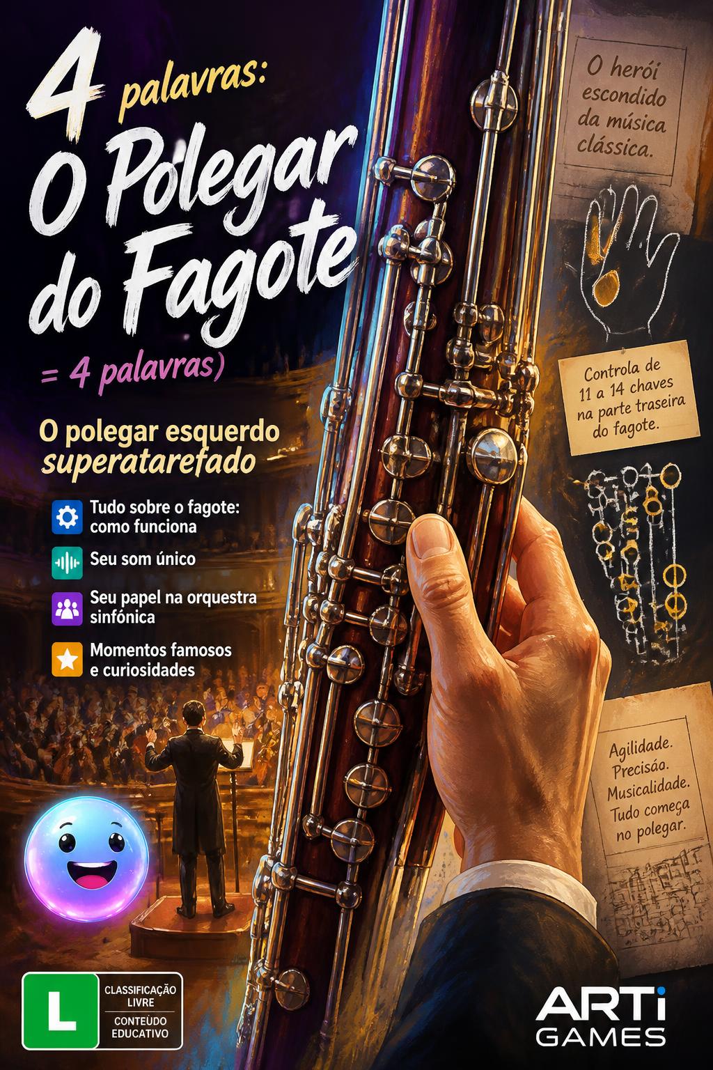 4 words: O Polegar do Fagote = 4 words)