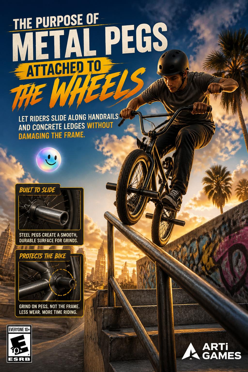 The purpose of metal pegs attached to the wheels