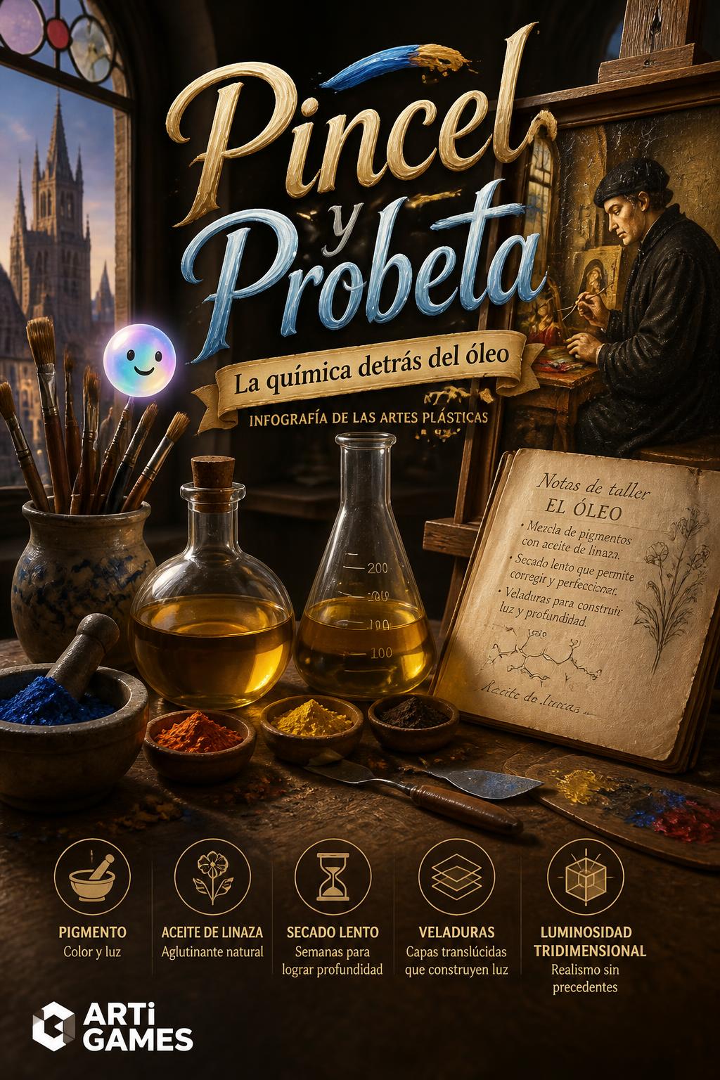Pincel y Probeta