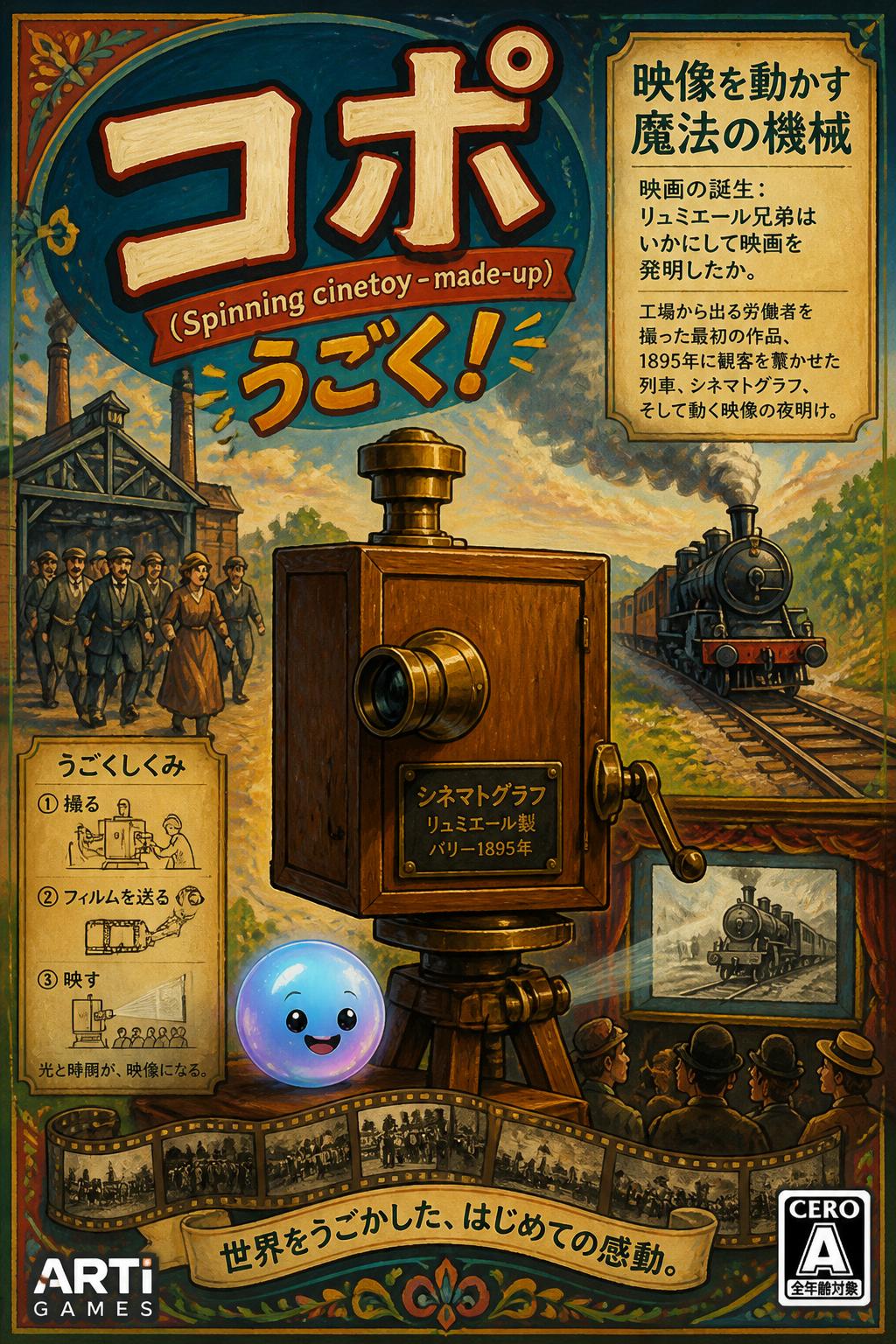 コポ (Spinning cinetoy - made-up)
        *   うごく！