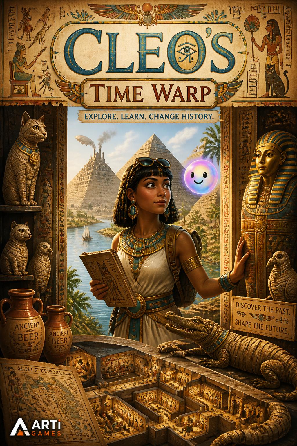 *   *Cleo's Time Warp* (Playful, interactive feel)