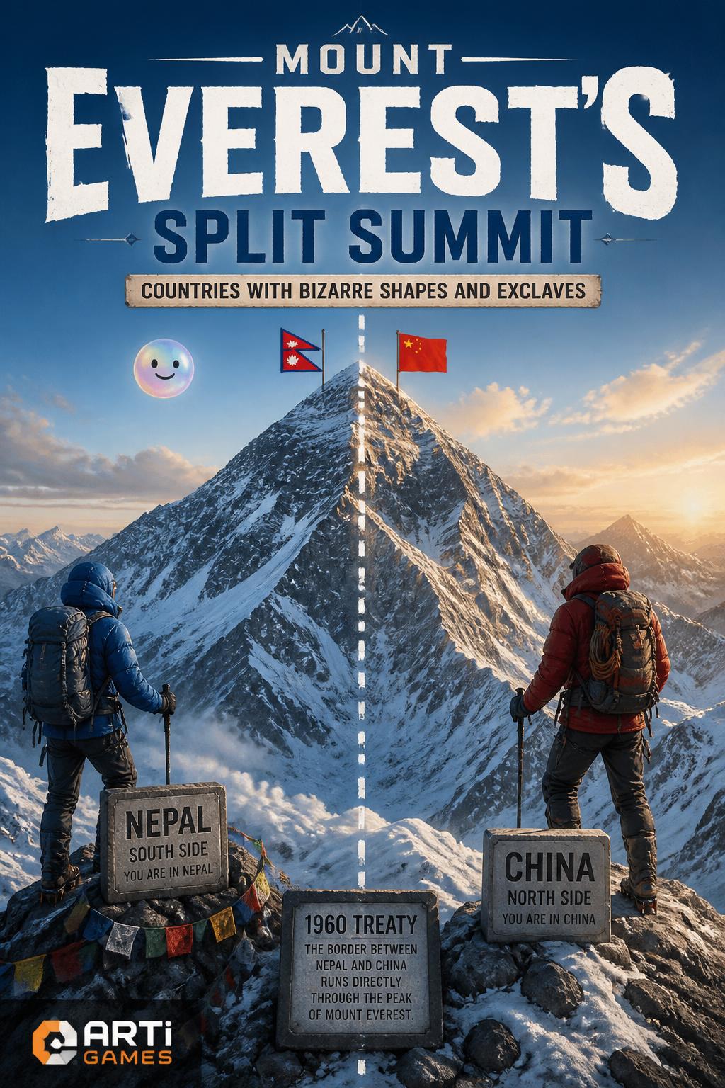 Mount Everest's split summit