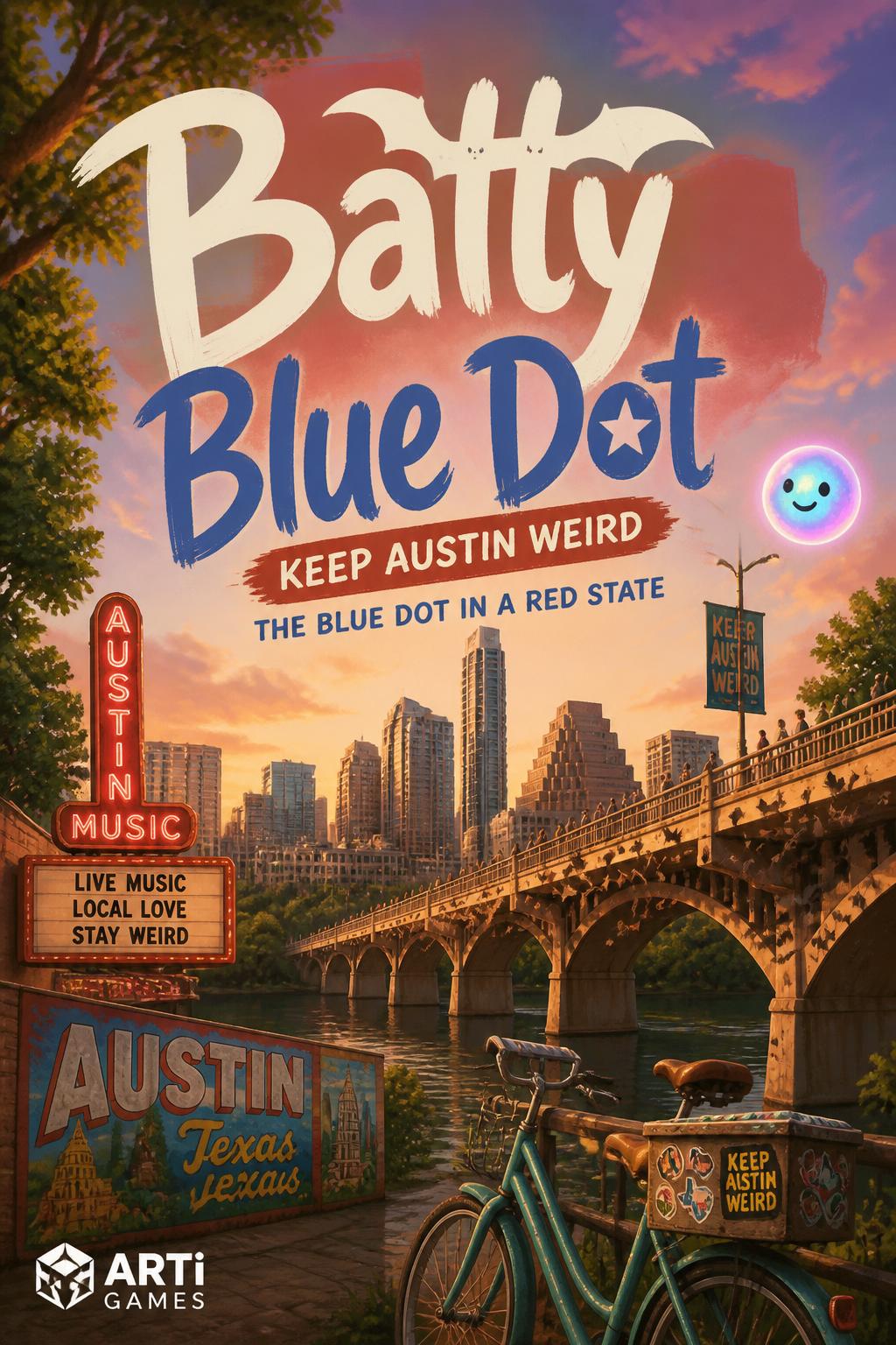 Batty Blue Dot
