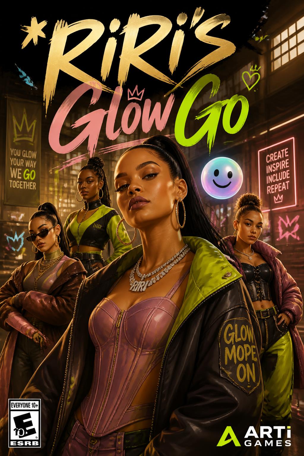 :* RiRi's Glow Go (3 words)
    *   *Idea 14