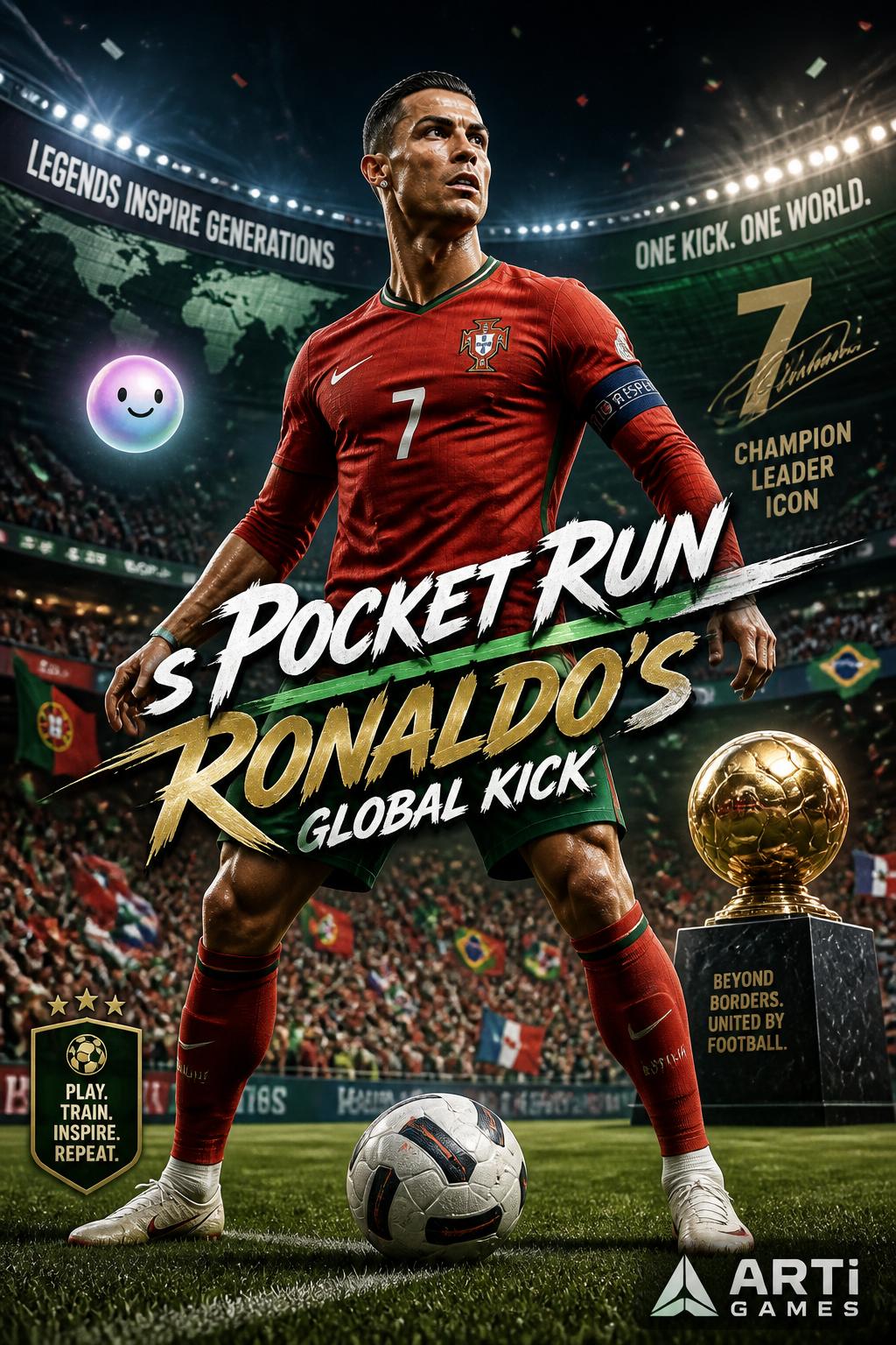 s Pocket Run - 3 words.
    *   Ronaldo's Global Kick