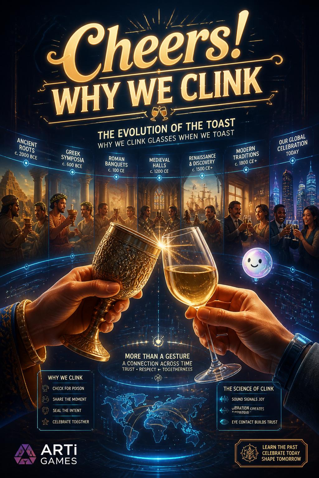 )
    *   *Cheers! Why We Clink* (4 words, fits well)